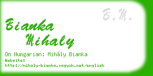 bianka mihaly business card