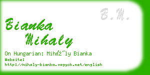 bianka mihaly business card